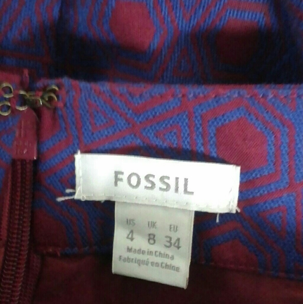 Fossil Skirt Geometric Print Size 4 - Picture 8 of 8